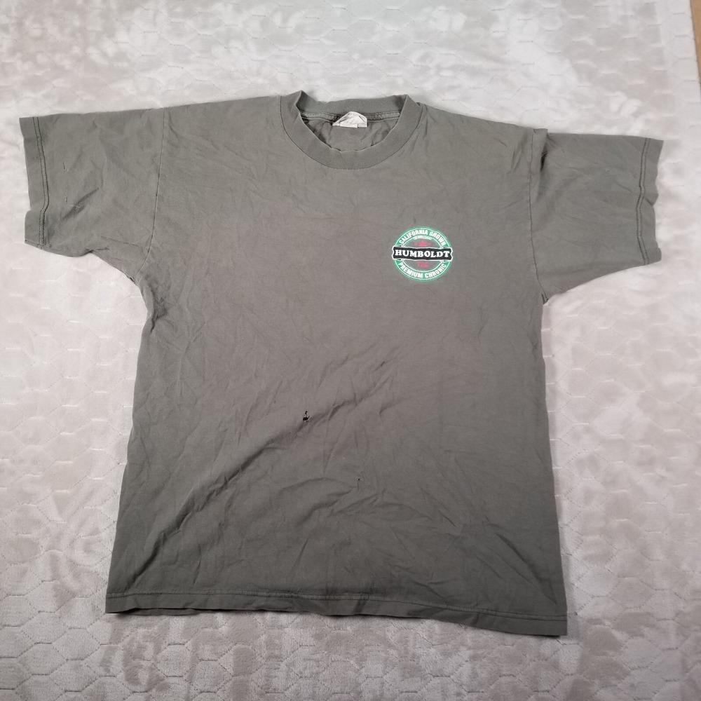 VTG 1990s THC Brand Weed Chronic Shirt Sz L THRASHED Faded Humboldt See Pics